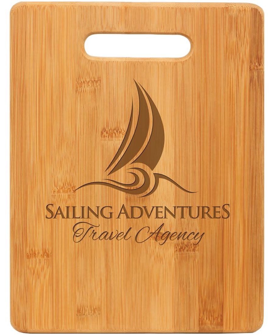 Custom Engraved Bamboo Bar Cutting Board with Handle