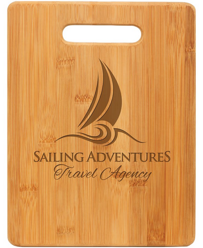 Custom Engraved Bamboo Bar Cutting Board with Handle