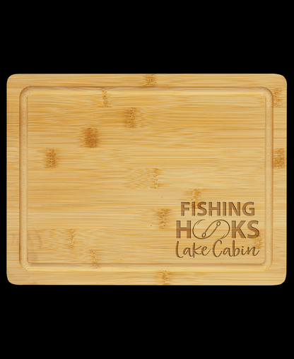 Custom Engraved Bamboo Cutting Board with Drip Ring