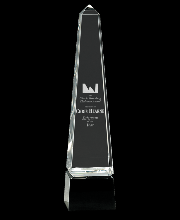 Custom Obelisk Crystal Award