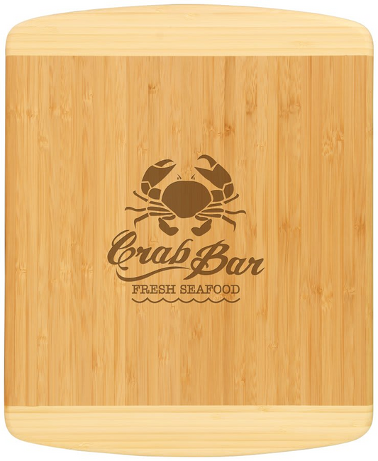 Custom Engraved Bamboo 2-Tone Cutting Board