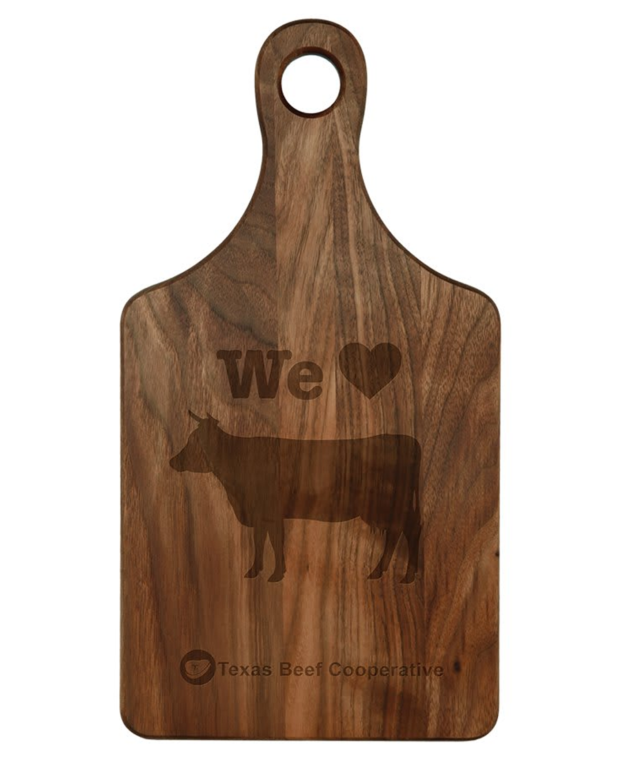 Custom Engraved Walnut Paddle Shape Cutting Board