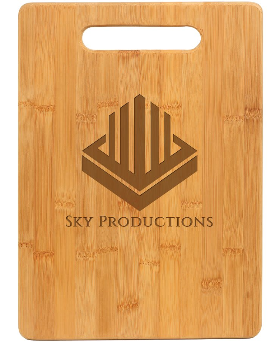 Custom Engraved Bamboo Bar Cutting Board with Handle