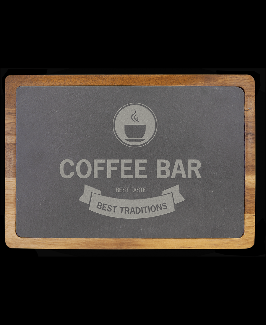 Custom Engraved Acacia Wood/Slate Rectangle Cutting Board