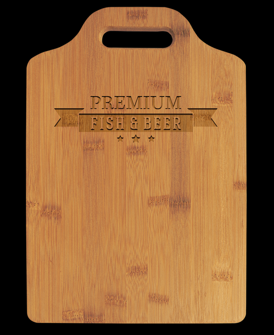 Custom Engraved Bamboo Cutting Board with Handle