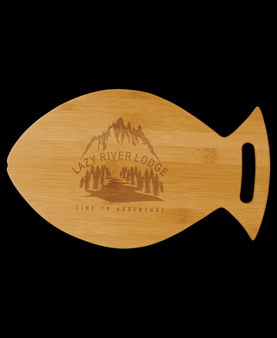 Custom Engraved Bamboo Fish Shaped Cutting Board