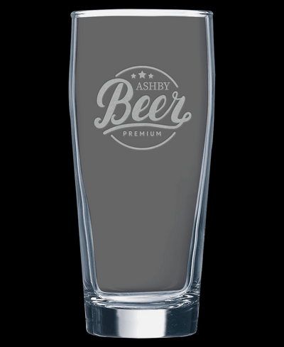 Custom Engraved 16oz Willi Becher Beer Glasses Set of 12