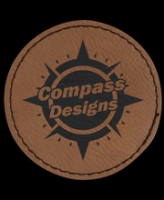 Custom Engraved Circle Leather Patches