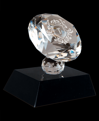 Custom Diamond Crystal Award on Pedestal