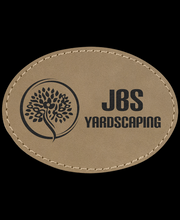 Custom Engraved Oval Leather Patches