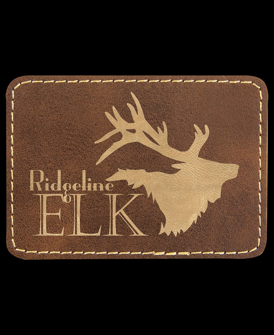 Custom Engraved Rectangle Leather Patches