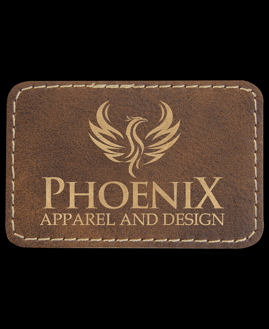 Custom Engraved Rectangle Leather Patches