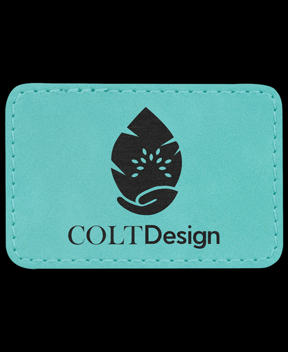 Custom Engraved Rectangle Leather Patches