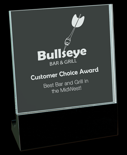 Custom Stand Up Glass Award