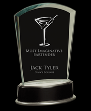 Custom Jade Fan Metro Glass Award