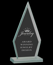 Custom Triangle Jade Glass Award