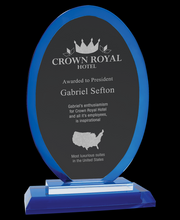Custom Oval Regal Glass Award