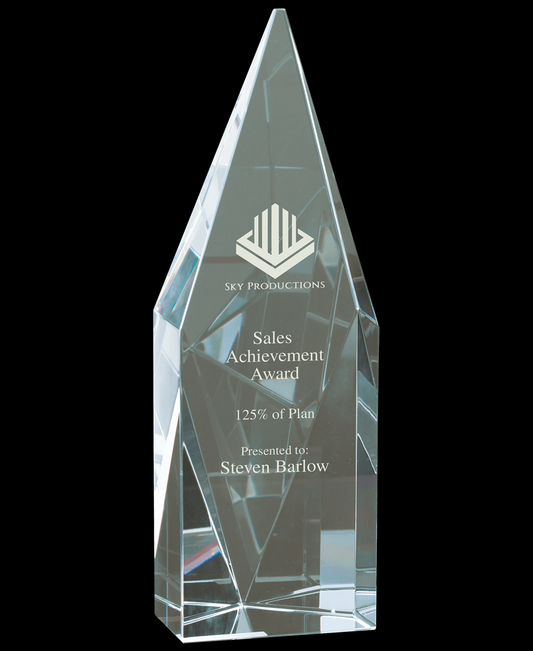 Custom Diamond Tower Crystal Award
