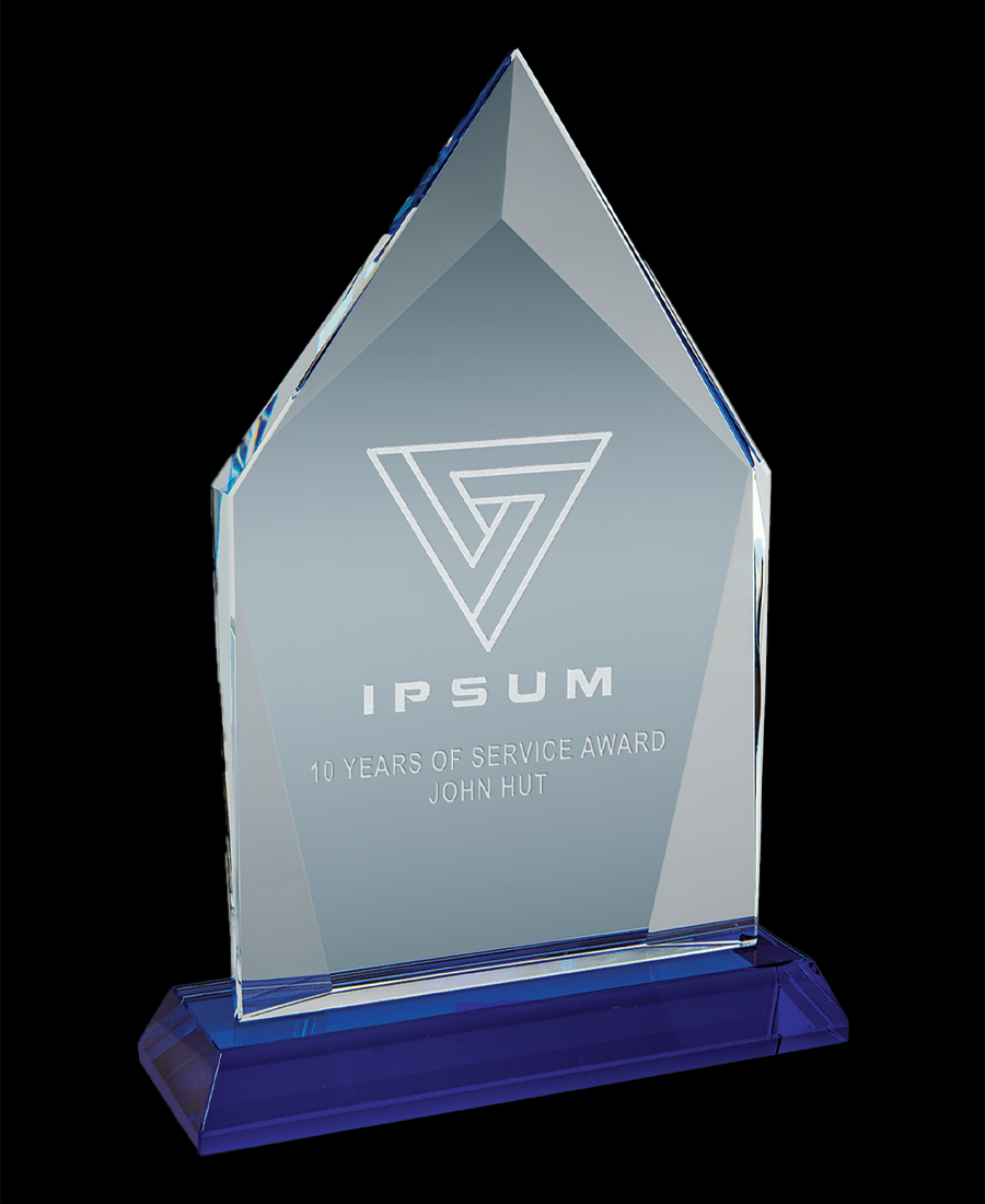 Custom Diamond Halo Glass Award