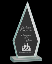 Custom Triangle Jade Glass Award