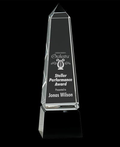 Custom Obelisk Crystal Award