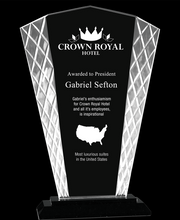Custom Fan Accent Glass Award