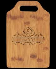 Custom Engraved Bamboo Cutting Board with Handle
