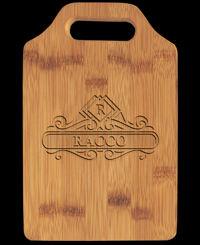 Custom Engraved Bamboo Cutting Board with Handle