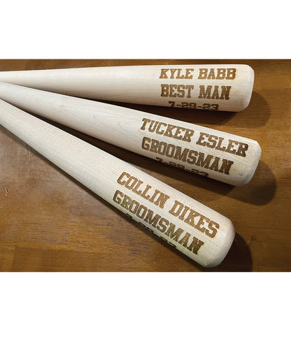 Engraved Wood Baseball Bat | Wooden Baseball Bat | Inscrible™