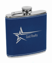 Custom Engraved 6oz Leather Wrapped Flasks